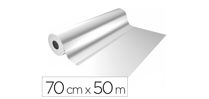 Papel de regalo basika polipropileno transparente bobina ancho 70 cm longitud 50 m
