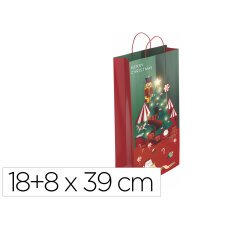 Bolsa para regalo basika para botella nv2303 18+8x39 cm