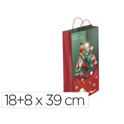 Bolsa para regalo basika para botella nv2303 18+8x39 cm