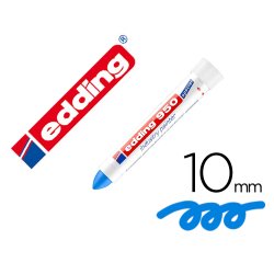 Marcador edding permanente 950 pasta opaca azul punta redonda 10 mm para superficies oxidadas/rugosas