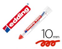Marcador edding permanente 950 pasta opaca rojo punta redonda 10 mm para superficies oxidadas/rugosas