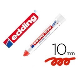 Marcador edding permanente 950 pasta opaca rojo punta redonda 10 mm para superficies oxidadas/rugosas