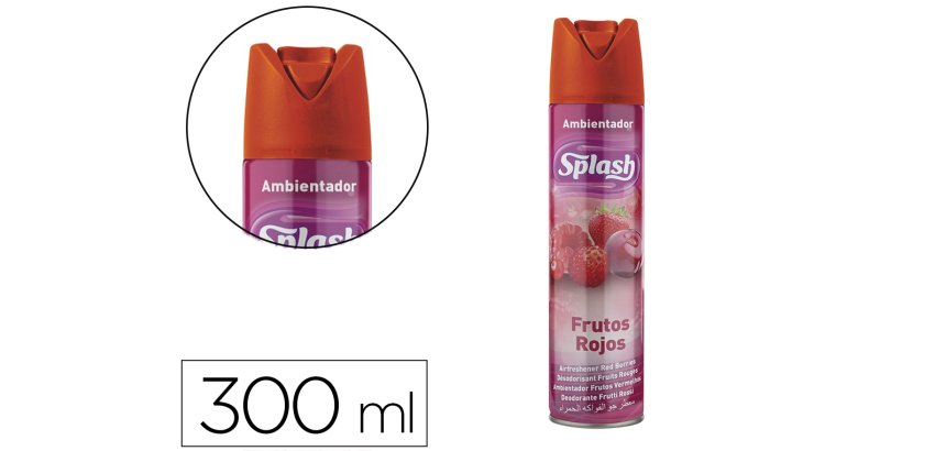 Ambientador spray splash aroma frutos rojos bote de 300 ml