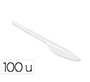 Cuchillo de plastico blanco reutilizable paquete de 100 unidades