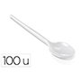 Cucharilla de plastico blanco reutilizable paquete de 100 unidades