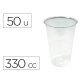 Vaso de plastico transparente 330 cc paquete de 50 unidades