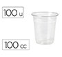 Vaso de plastico transparente 100 cc paquete de 100 unidades