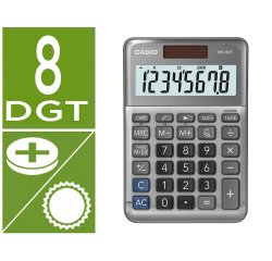 Calculadora casio ms-80f sobremesa 8 digitos tax +/- color plata