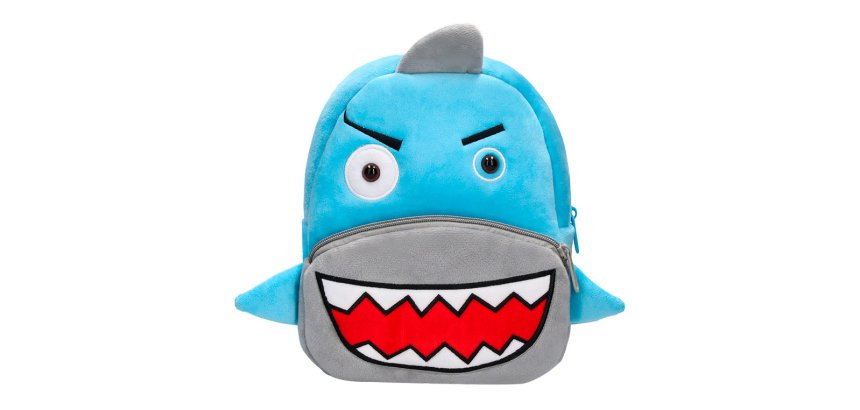 Mochila preescolar liderpapel peluche infantil tiburon 260x100x240 mm