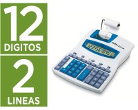 Calculadora ibico 1221x impresora pantalla lcd angulada papel 57 mm 12 digitos impresion bicolor