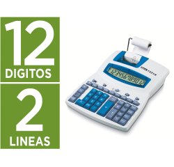 Calculadora ibico 1221x impresora pantalla lcd angulada papel 57 mm 12 digitos impresion bicolor