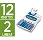 Calculadora ibico 1221x impresora pantalla lcd angulada papel 57 mm 12 digitos impresion bicolor