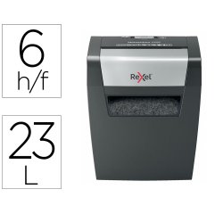 Destructora de documentos rexel momentum x406 p4 capacidad de corte 6 hojas destruye grapas y clips