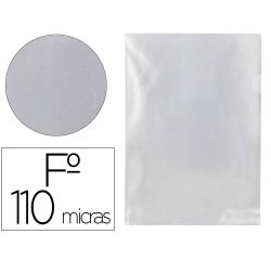 Carpeta q-connect dossier uñero plastico folio transparente 110 micras