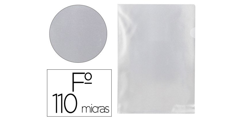 Carpeta q-connect dossier uñero plastico folio transparente 110 micras