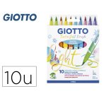 Rotulador giotto turbo soft brush pastel punta de pincel caja de 10 unidades colores surtidos
