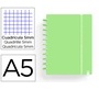 Cuaderno carchivo ingeniox foam A5 80 H cuadricula verde pastel