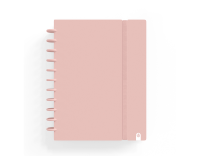 Cuaderno carchivo ingeniox foam A5 80H cuadricula rosa pastel