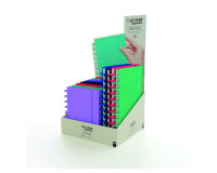 Cuaderno igeniox foam pastel cuadricula expositor de 12 unidades surtidas