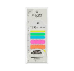 Bloc de notas adhesivas carchivo ingeniox irregular colores neon