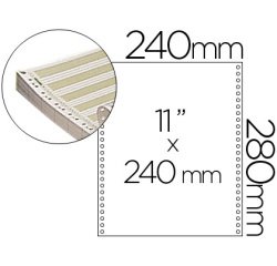Papel continuo 240x11 pautado caja de 2500 hojas