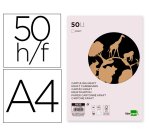 Cartulina kraft liderpapel a4 180g/m2 paquete de 50 hojas