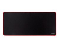 Alfombrilla para raton q-connect xxl negra con borde rojo 900x400 mm