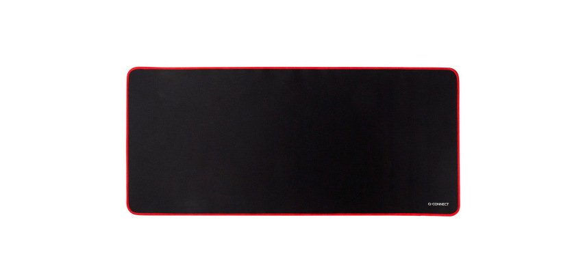 Alfombrilla para raton q-connect xxl negra con borde rojo 900x400 mm