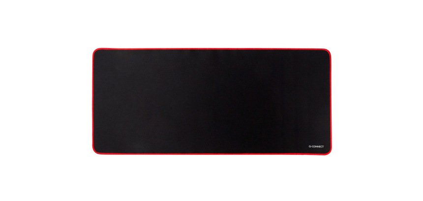 Alfombrilla para raton q-connect xxl negra con borde rojo 900x400 mm