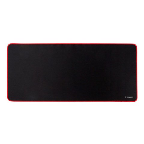 Alfombrilla para raton q-connect xxl negra con borde rojo 900x400 mm