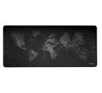 Alfombrilla para raton q-connect xxl negra con diseño mapa del mundo 900x400 mm