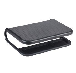 Soporte q-connect para portatil y monitor de pc con bandeja organizadora color negro 380x295x110 mm