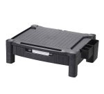 Soporte q-connect para monitor /impresora ajustable altura 10,3cm a 13,3cm con cajon color negro 434x336x133 mm
