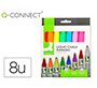 Rotulador q-connect tiza liquida punta redonda trazo 3 mm caja de 8 unidades colores surtidos
