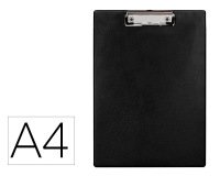 Portanotas q-connect plastico 50% reciclado din a4 negro grosor 2,1 mm
