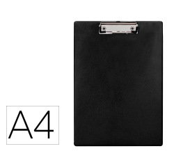 Portanotas q-connect plastico 50% reciclado din a4 negro grosor 2,1 mm