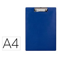 Portanotas q-connect plastico 50% reciclado din a4 azul grosor 2,1 mm