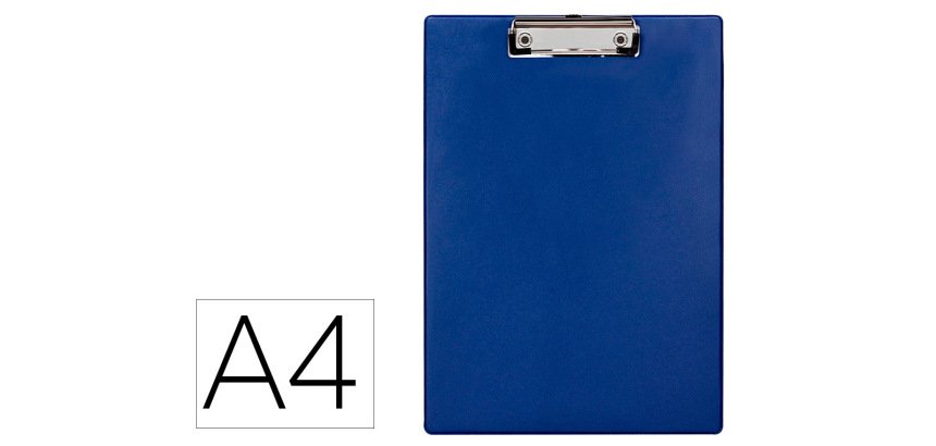 Portanotas q-connect plastico 50% reciclado din a4 azul grosor 2,1 mm