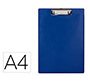 Portanotas q-connect plastico 50% reciclado din a4 azul grosor 2,1 mm