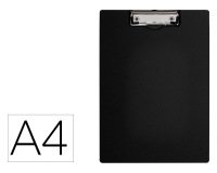 Carpeta q-connect miniclip superior din a4 plastico 50% reciclado negro grosor 2,1 mm