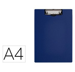 Carpeta q-connect miniclip superior din a4 plastico 50% reciclado azul grosor 2,1 mm