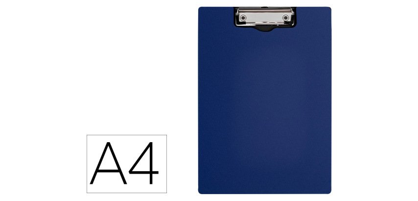 Carpeta q-connect miniclip superior din a4 plastico 50% reciclado azul grosor 2,1 mm