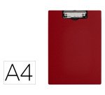 Carpeta q-connect miniclip superior din a4 plastico 50% reciclado rojo grosor 2,1 mm