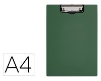Carpeta q-connect miniclip superior din a4 plastico 50% reciclado verde oliva grosor 2,1 mm