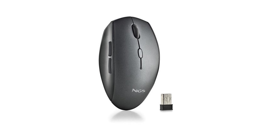 Raton ngs bee 800/1200/1600 dpi inalambrico 5 botones receptor usb-a 2,4 ghz color negro