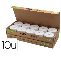 Papel térmico Exacompta sin PLÁSTICO SBPA FSC 80 x Ø 72 mm x 76m 48g 40768E 1 capa con impresión en reverso FSC