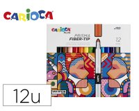 Rotulador carioca plus prisma fiber-tip de punta de fibra caja de 12 unidades colores surtidos