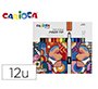 Rotulador carioca plus prisma fiber-tip de punta de fibra caja de 12 unidades colores surtidos