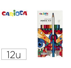 Lapices de colores carioca plus 4.0 caja de 12 unidades colores surtidos