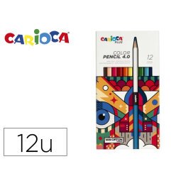 Lapices de colores carioca plus 4.0 caja de 12 unidades colores surtidos